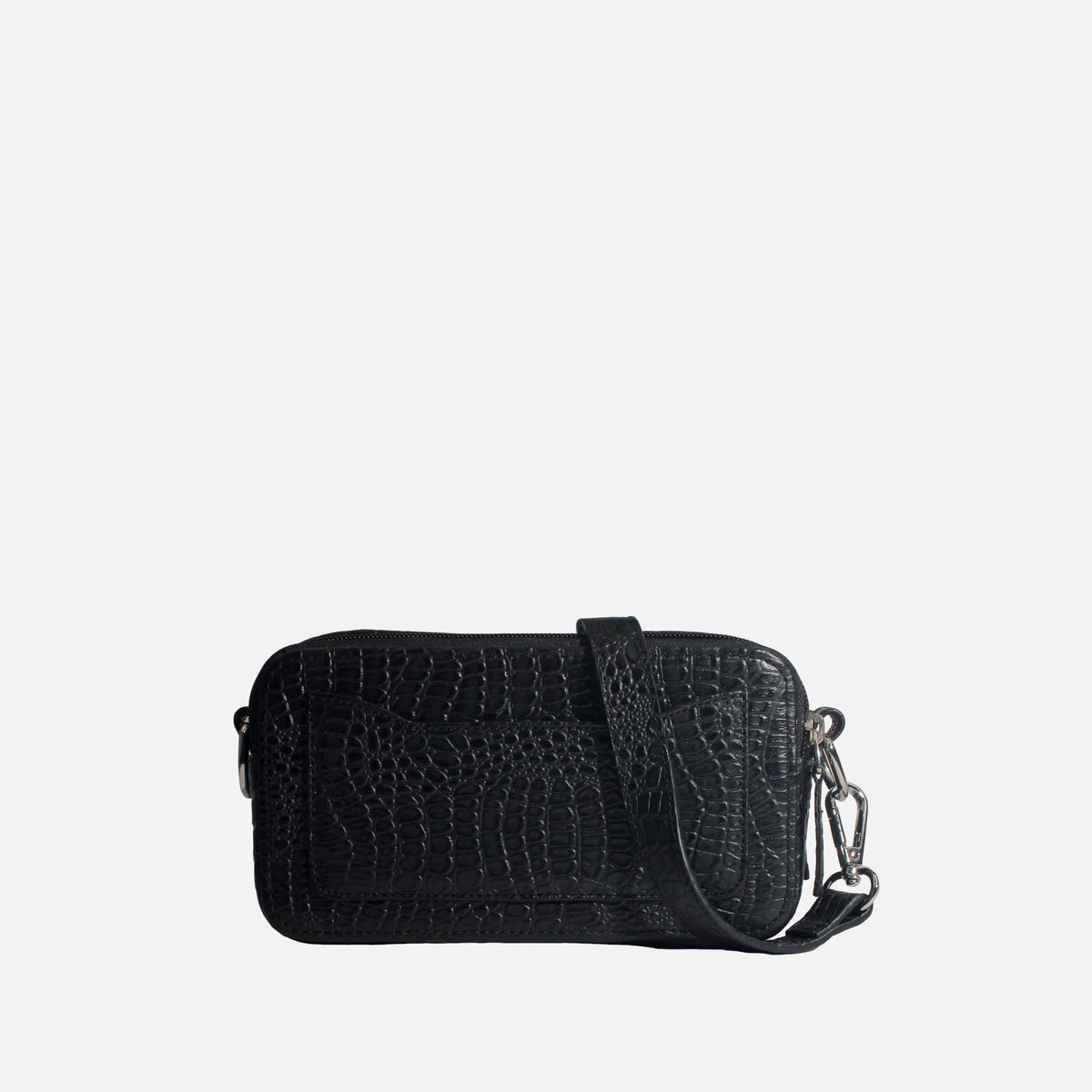 Bolso manos libres estela de cuero para mujer - Negro