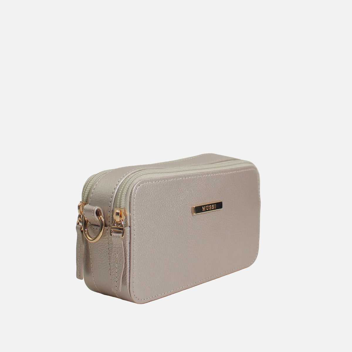 Bolso manos libres estela de cuero para mujer - Oro