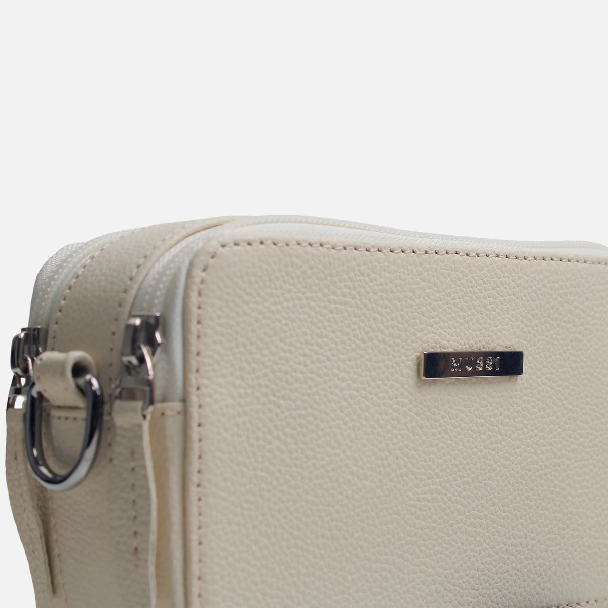 Bolso manos libres estela de cuero para mujer - Hueso