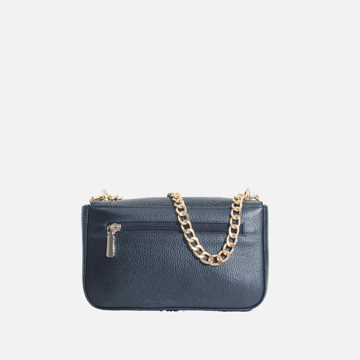 Bolso manos libres luz de cuero para mujer - Negro