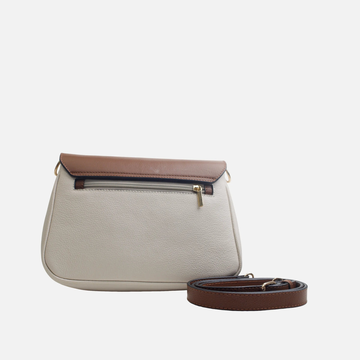 Bolso manos libres eline de cuero para mujer - Miel