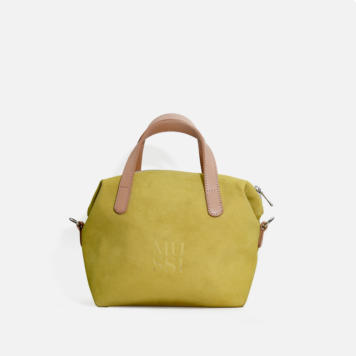 Bolso manos libres limon de cuero para mujer - Verde
