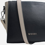 Bolso manos libres arlet de cuero para mujer - Negro