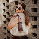 Bolso manos libres coral de sintético para mujer - Cafe