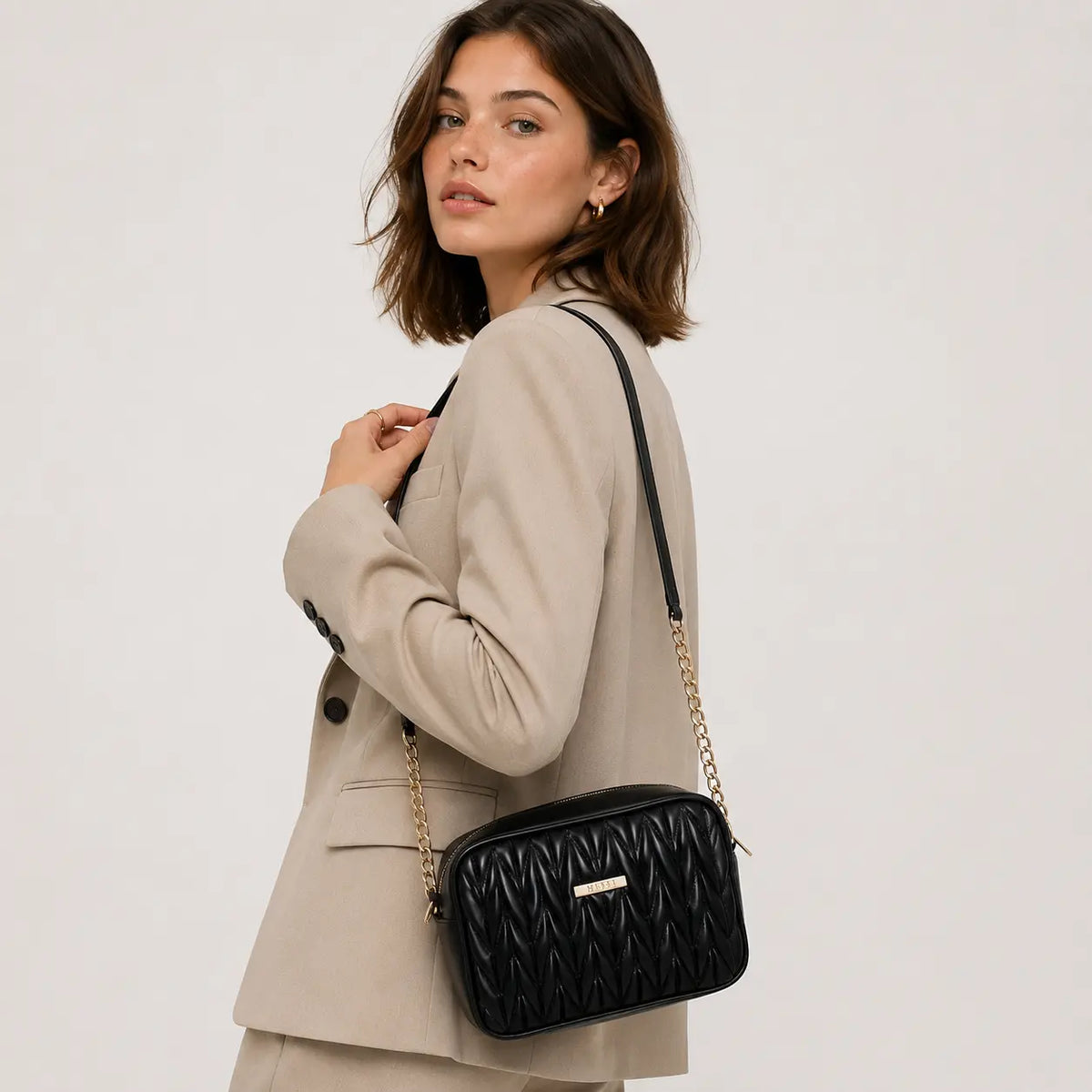 Bolso manos libres serena de sintético para mujer - Negro