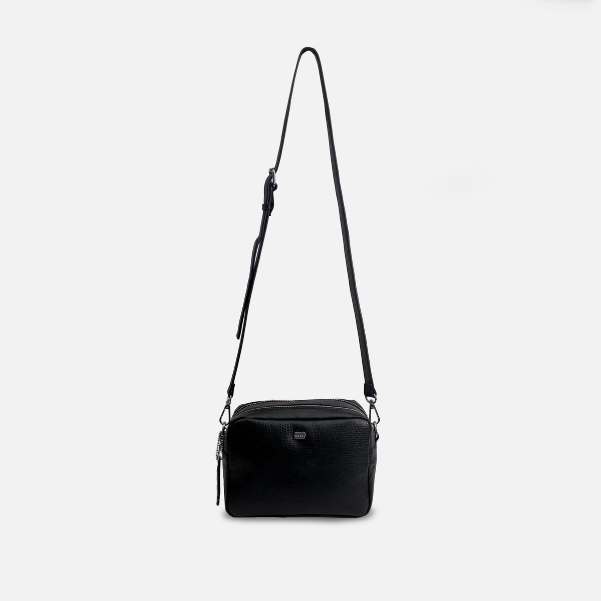 Bolso manos libres letizia de cuero para mujer - Negro