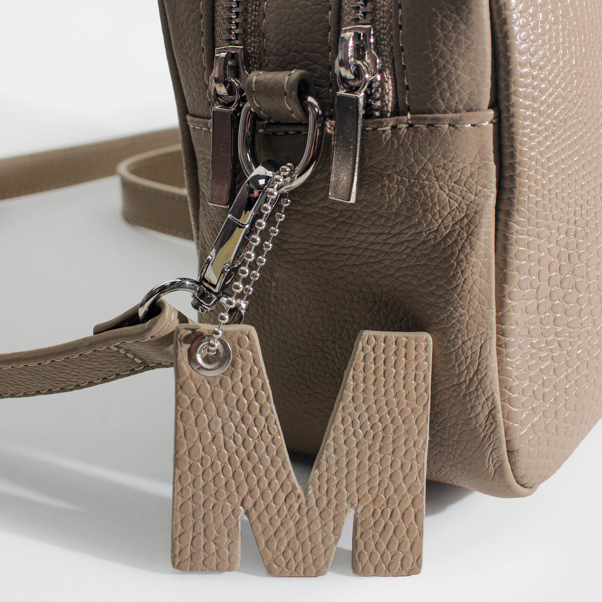 Bolso manos libres letizia de cuero para mujer - Beige