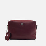 Bolso manos libres letizia de cuero para mujer - Vino