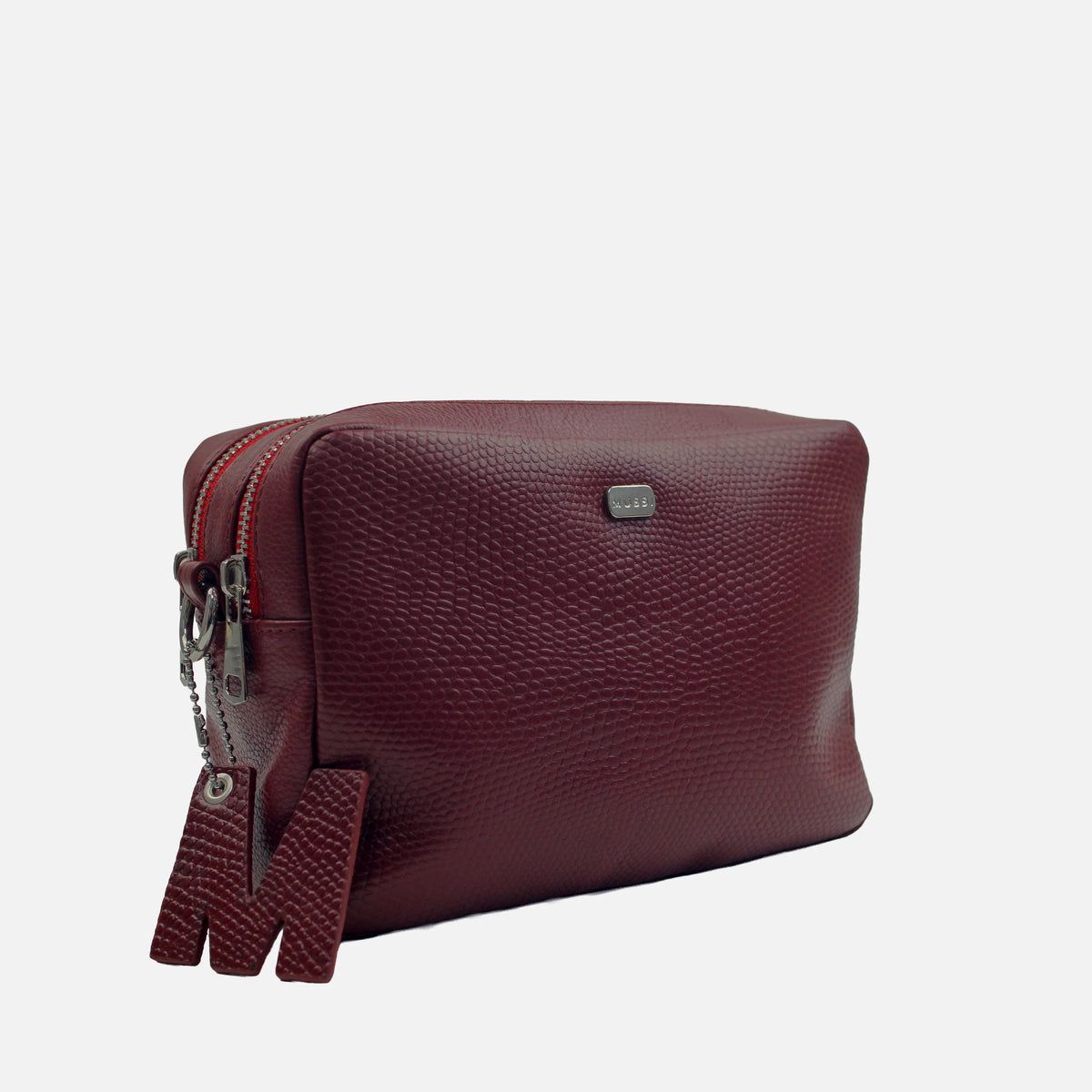 Bolso manos libres letizia de cuero para mujer - Vino