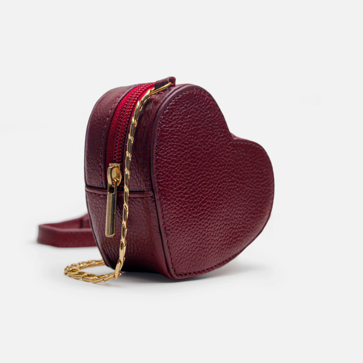 Bolso manos libres florencia de cuero para mujer - Vino