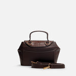 Bolso manos libres azalea de cuero para mujer - Café