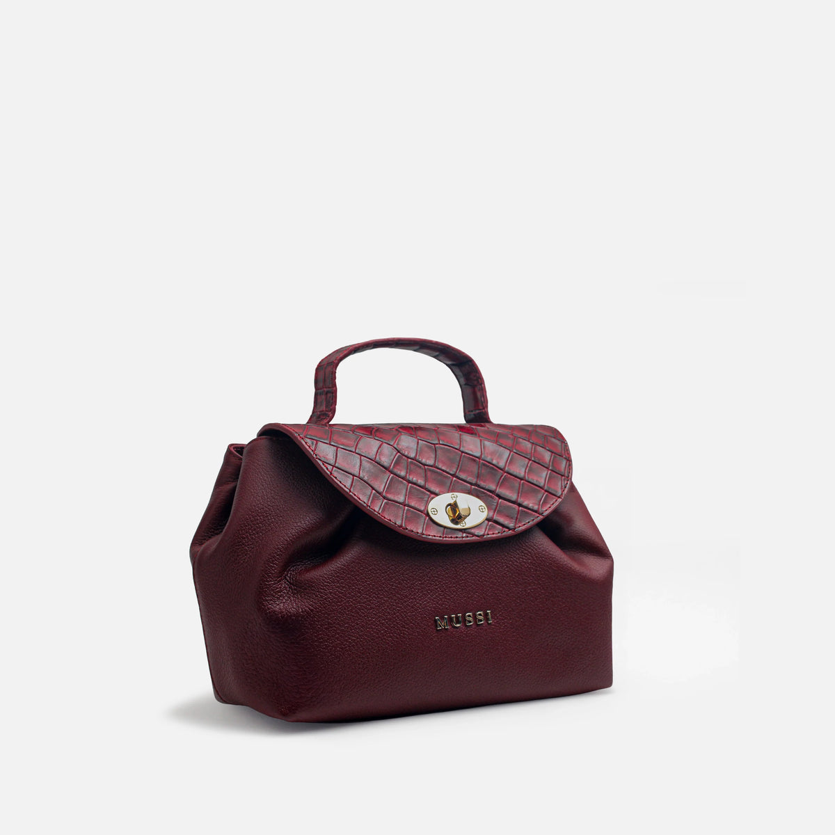 Bolso manos libres azalea de cuero para mujer - Vino