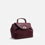 Bolso manos libres azalea de cuero para mujer - Vino