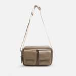 Bolso manos libres tota de cuero para mujer - Beige
