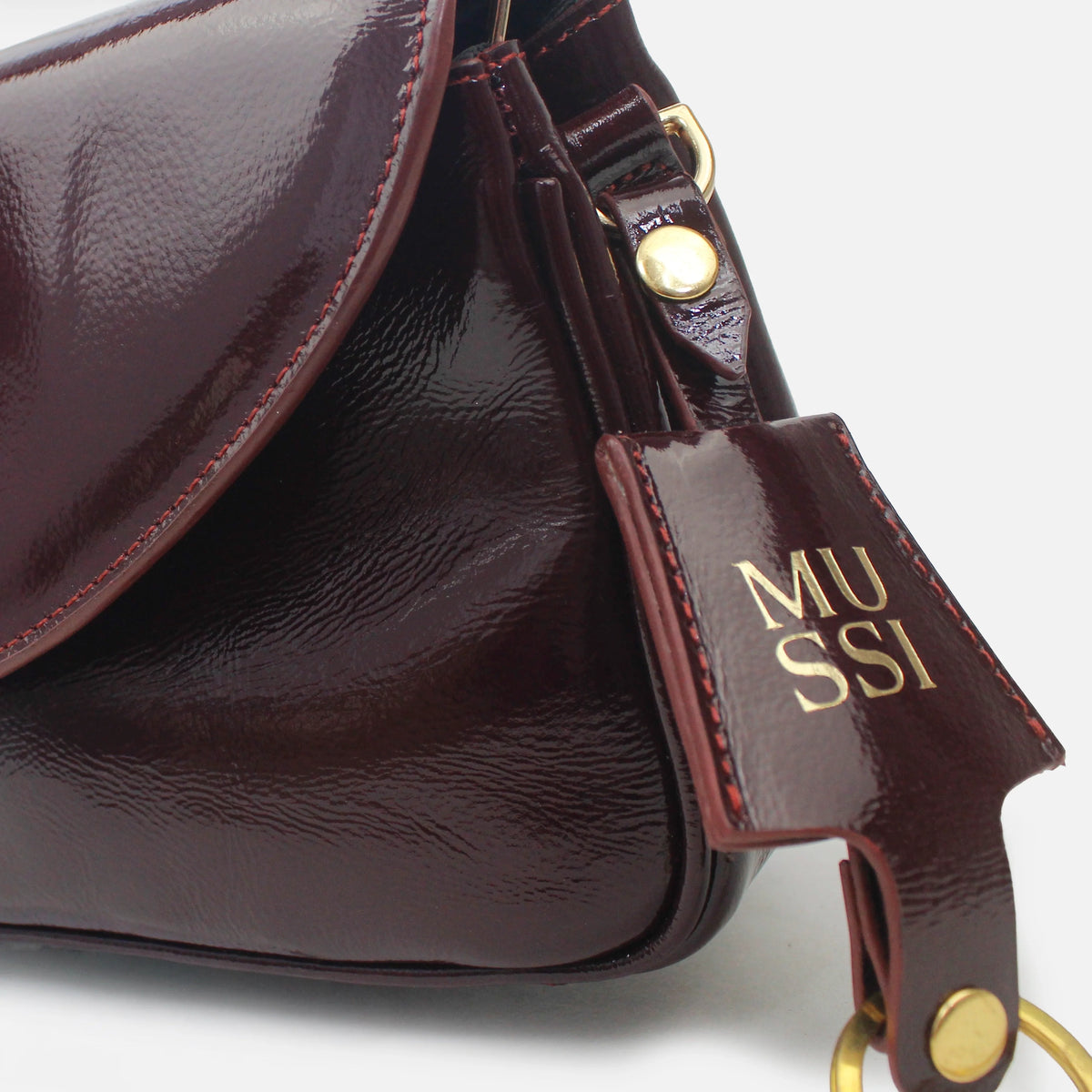 Bolso manos libres pontiara de cuero para mujer - Vino