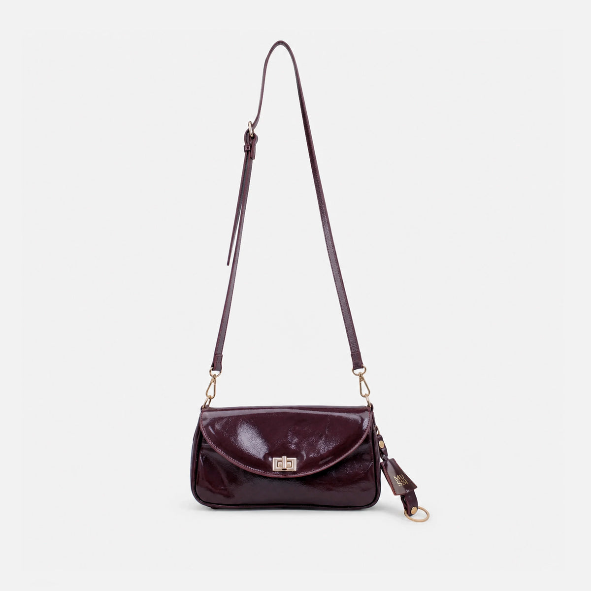 Bolso manos libres pontiara de cuero para mujer - Vino