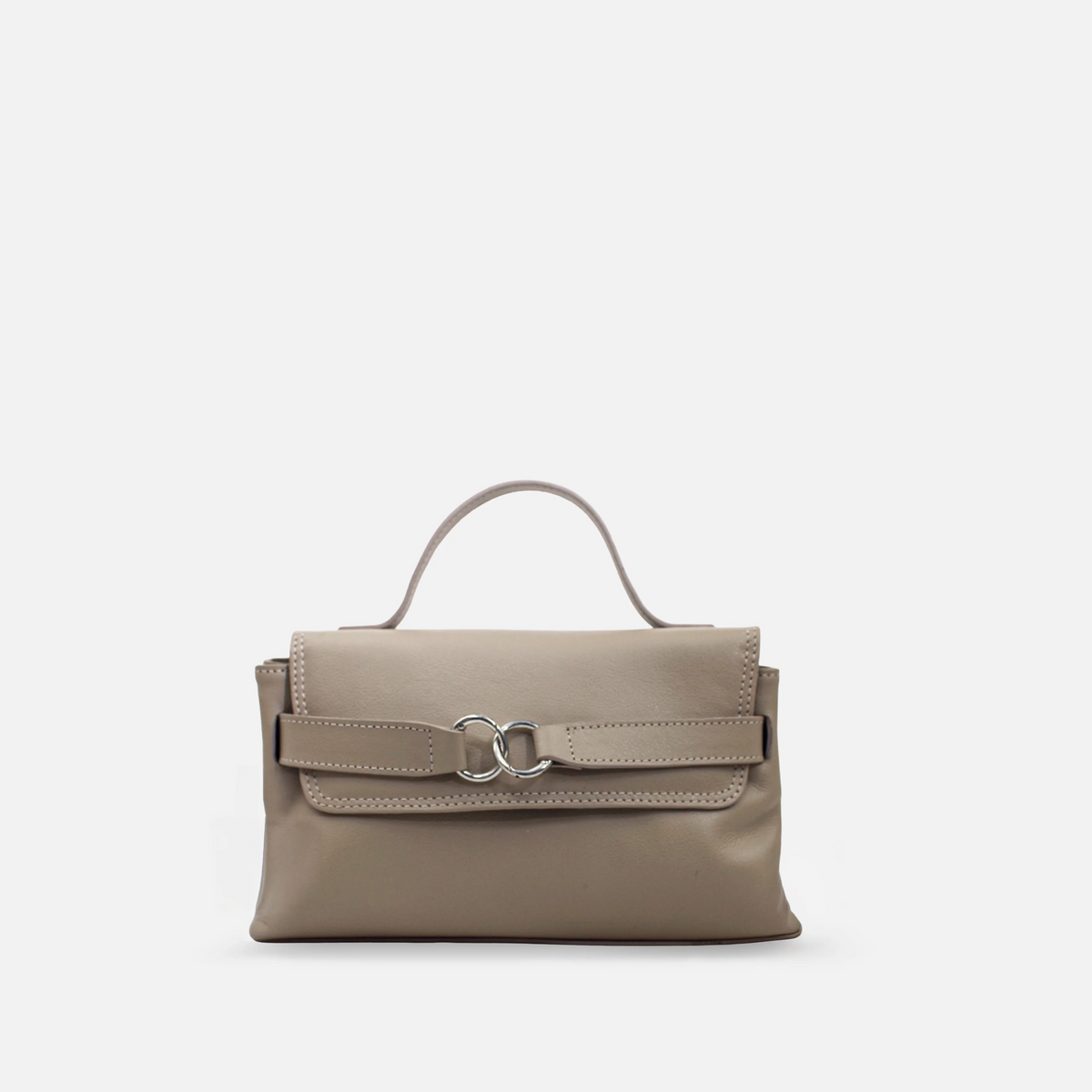 Bolso manos libres riviera de cuero para mujer - Beige
