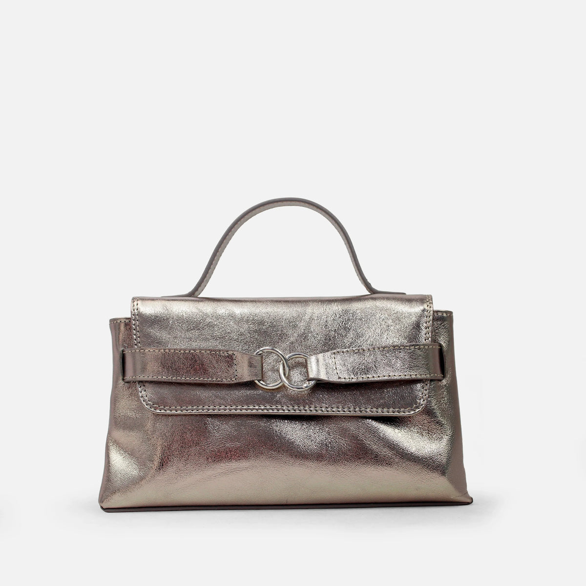 Bolso manos libres riviera de cuero para mujer - Bronce