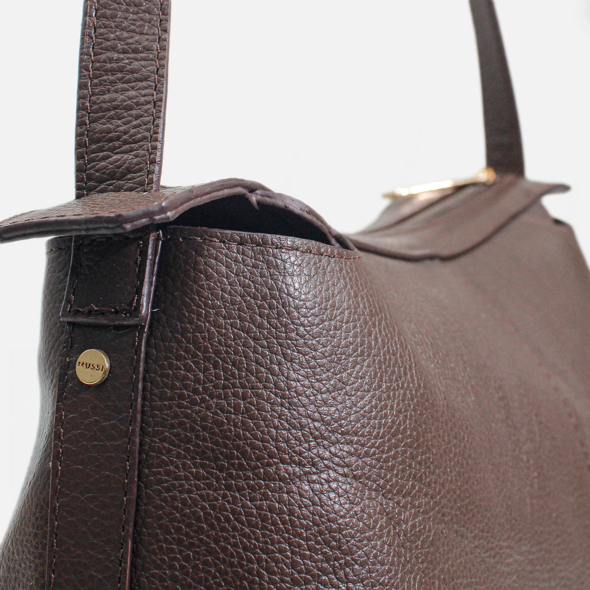 Bolso manos libres santora de cuero para mujer - Café