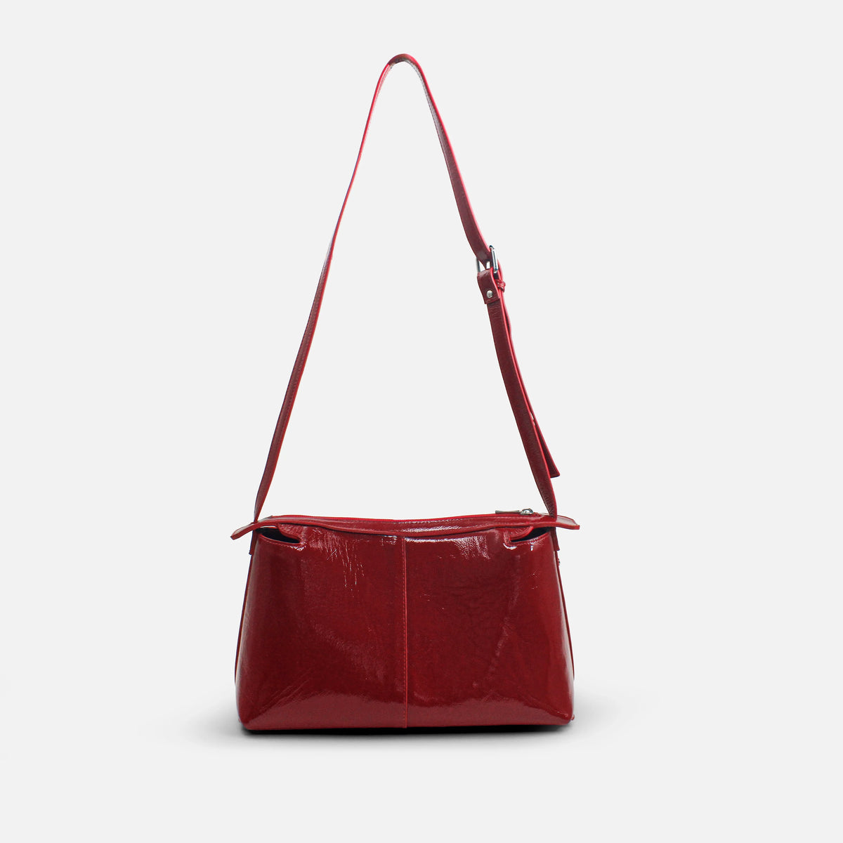 Bolso manos libres santora de cuero para mujer - Rojo