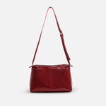 Bolso manos libres santora de cuero para mujer - Rojo
