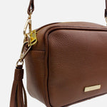 Bolso manos libres alessia de cuero para mujer - Miel