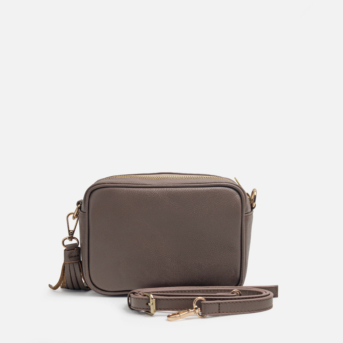 Bolso manos libres alessia de cuero para mujer - Taupe