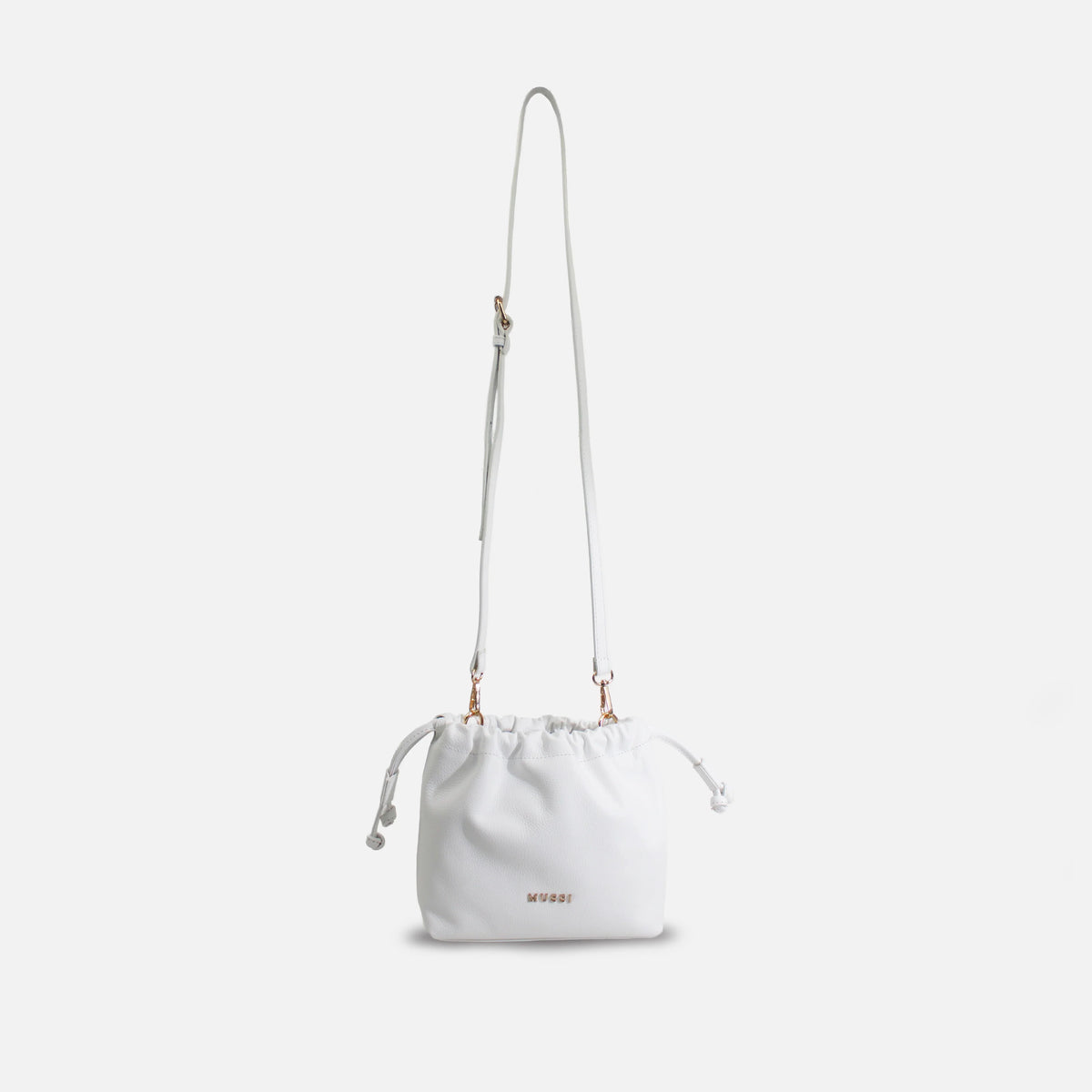 Bolso manos libres mia de cuero para mujer - Blanco
