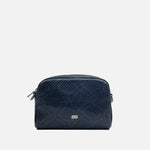 Bolso manos libres livia de cuero para mujer - Azul