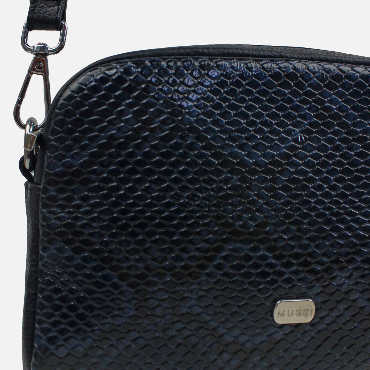 Bolso manos libres livia de cuero para mujer - Azul