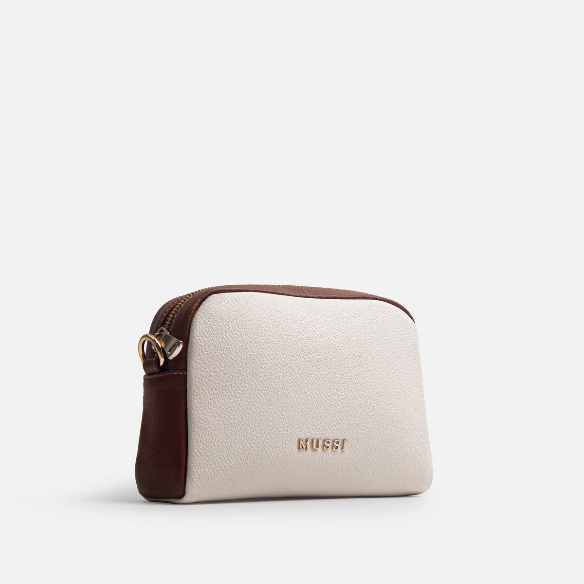 Bolso manos libres livia de cuero para mujer - Hueso