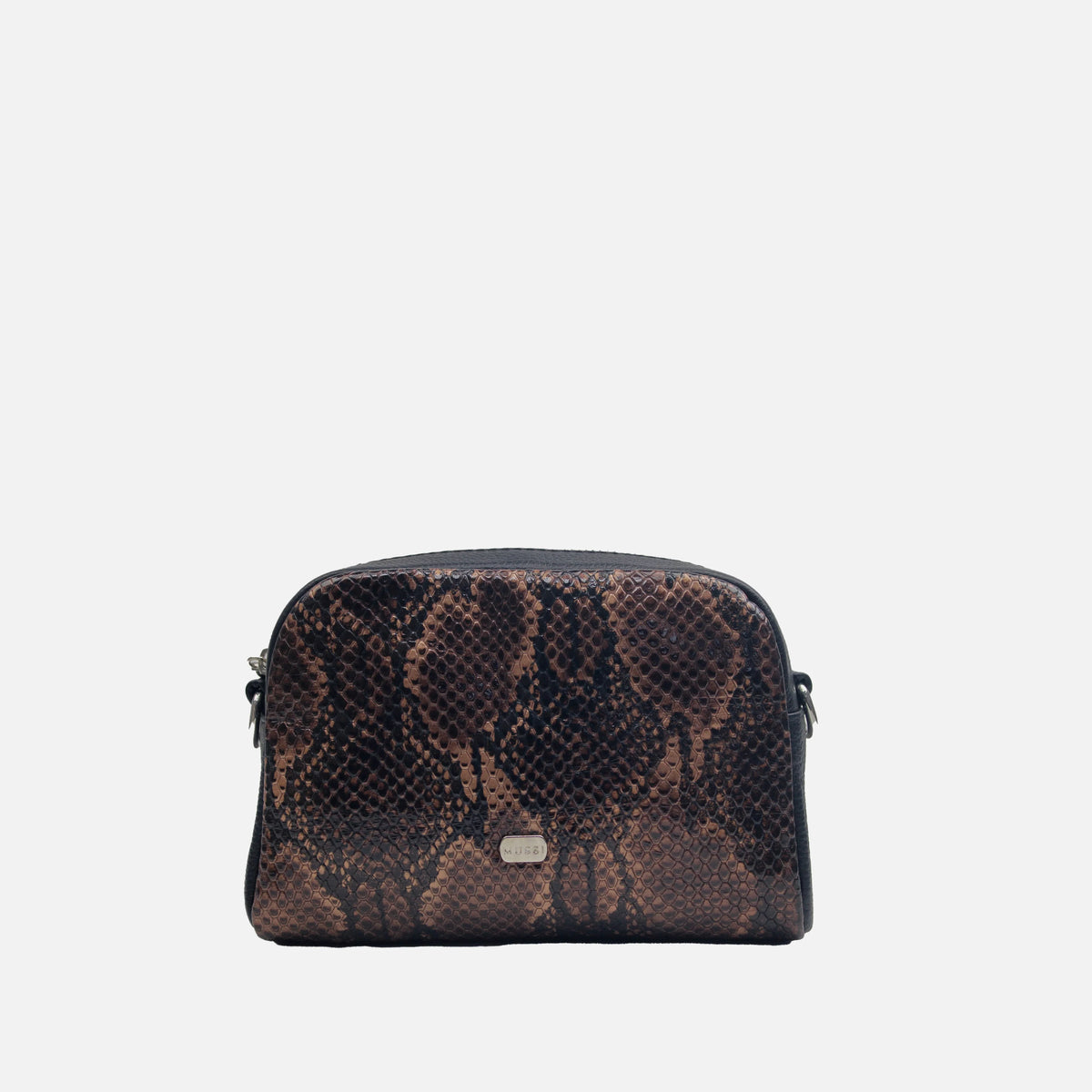 Bolso manos libres livia de cuero para mujer - Cafe