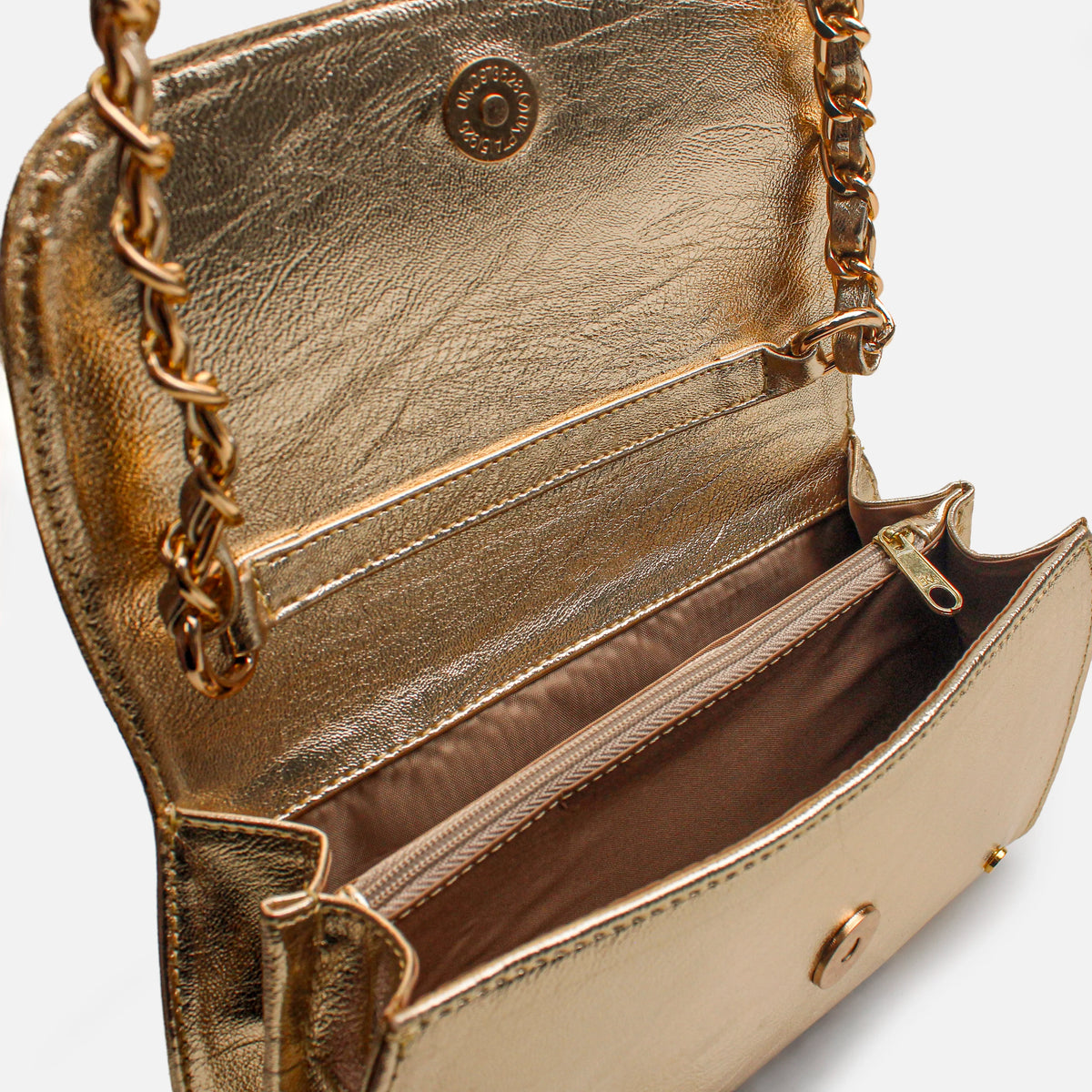 Bolso manos libres solaris de sintético para mujer - Oro