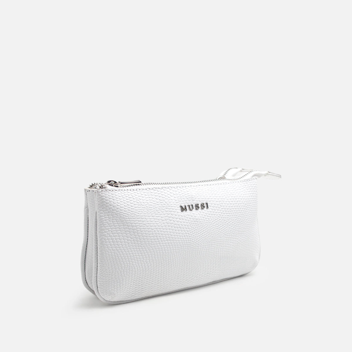 Bolso manos libres casis de cuero para mujer - Blanco