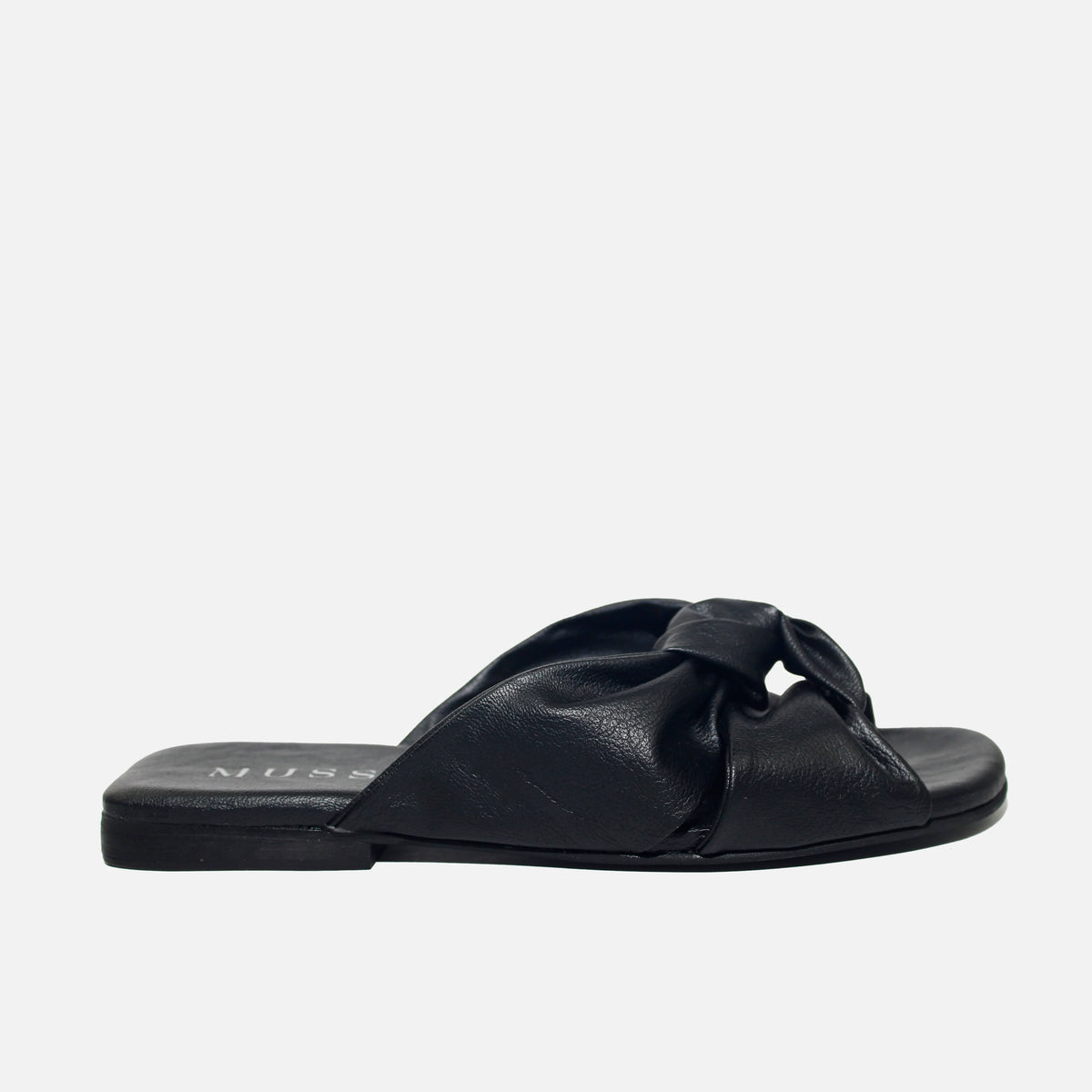 Sandalia plana zoe de sintético para mujer - Negro