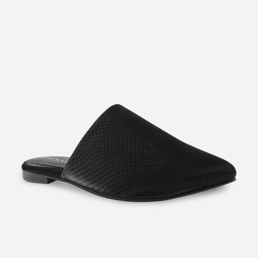 Zueco plano violet de sintético para mujer - Negro