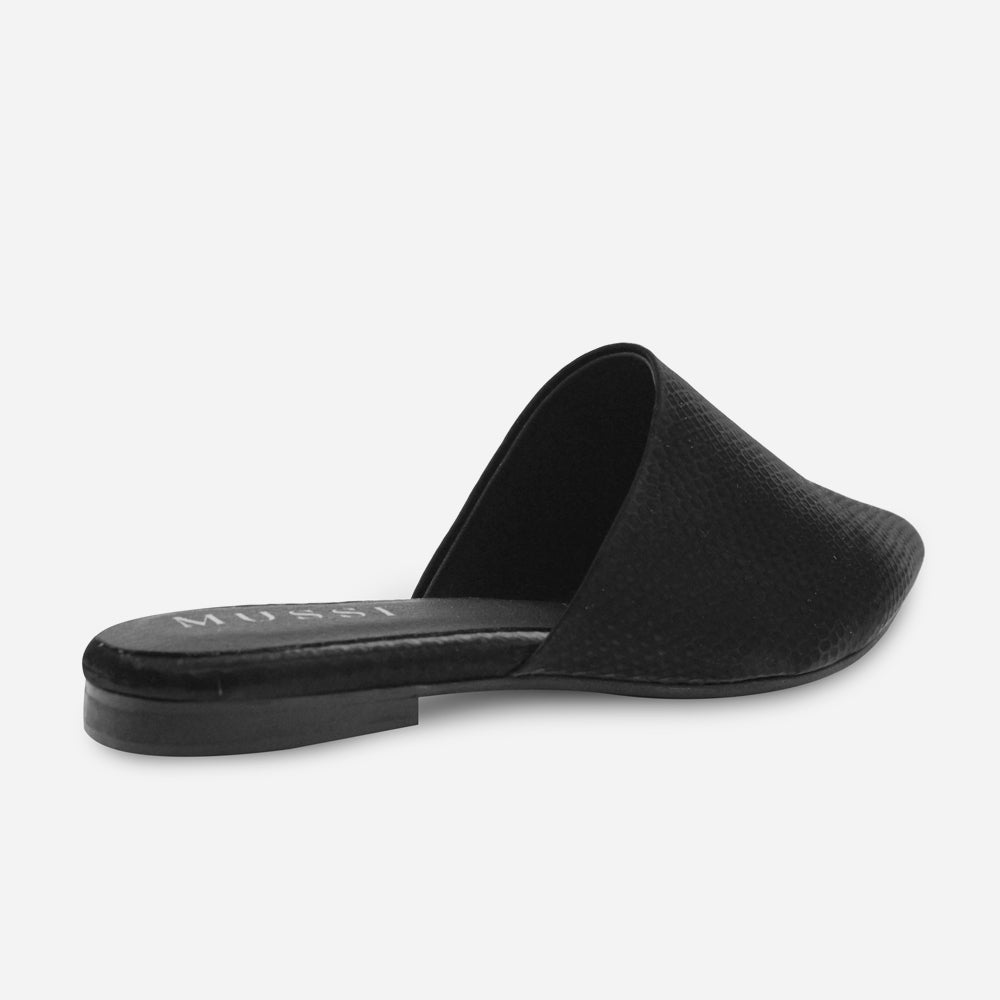 Zueco plano violet de sintético para mujer - Negro