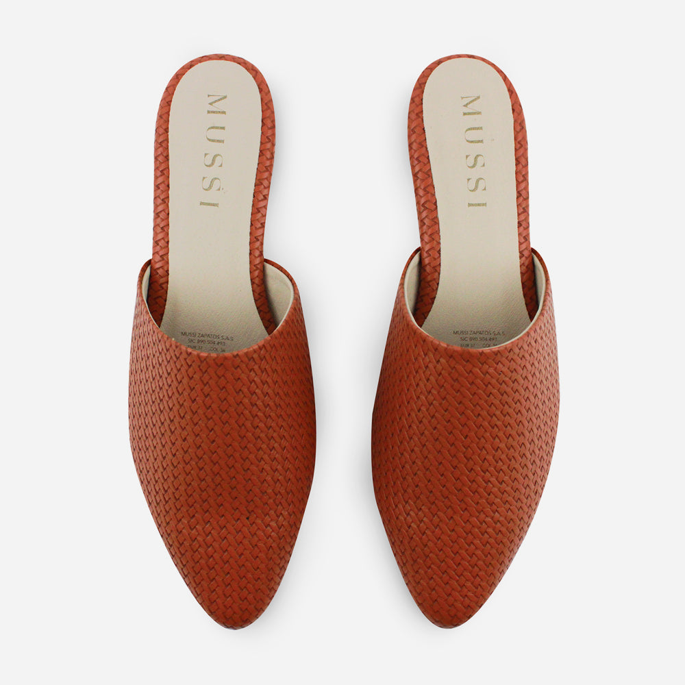 Zueco plano violet de sintético para mujer - Miel