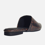 Zueco plano violet de sintético para mujer - Cafe