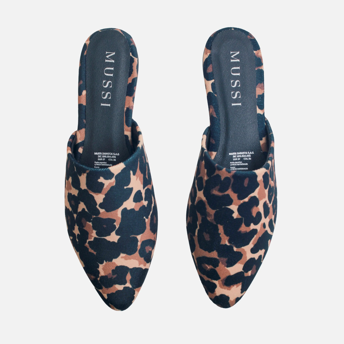 Zueco plano violet de sintético para mujer - Cafe