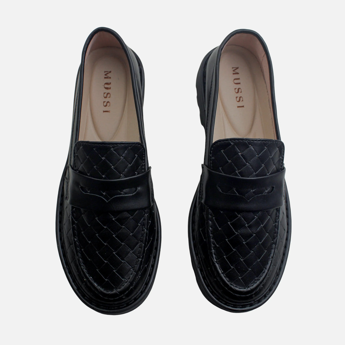 Mocasin tractorado olimpia de sintético para mujer - Negro