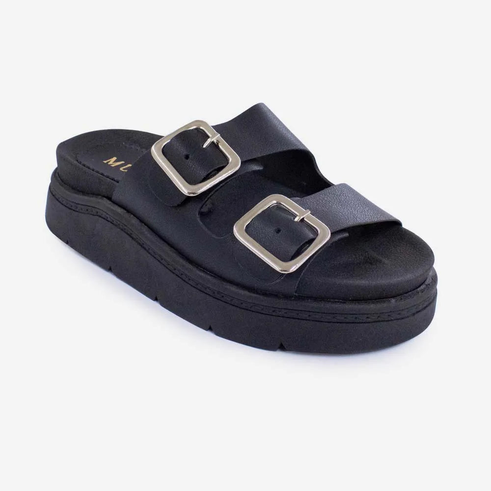 Sandalia flatform zambia de sintético para mujer - Negro