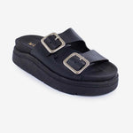 Sandalia flatform zambia de sintético para mujer - Negro