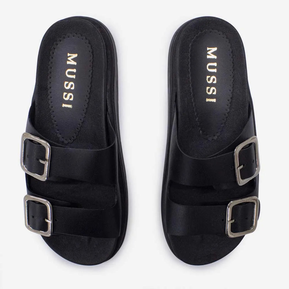 Sandalia flatform zambia de sintético para mujer - Negro