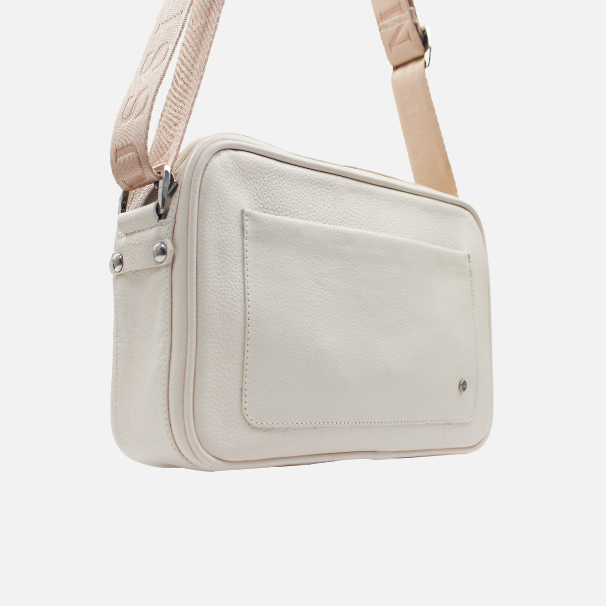 Bolso manos libres rubi de cuero para mujer - Hueso