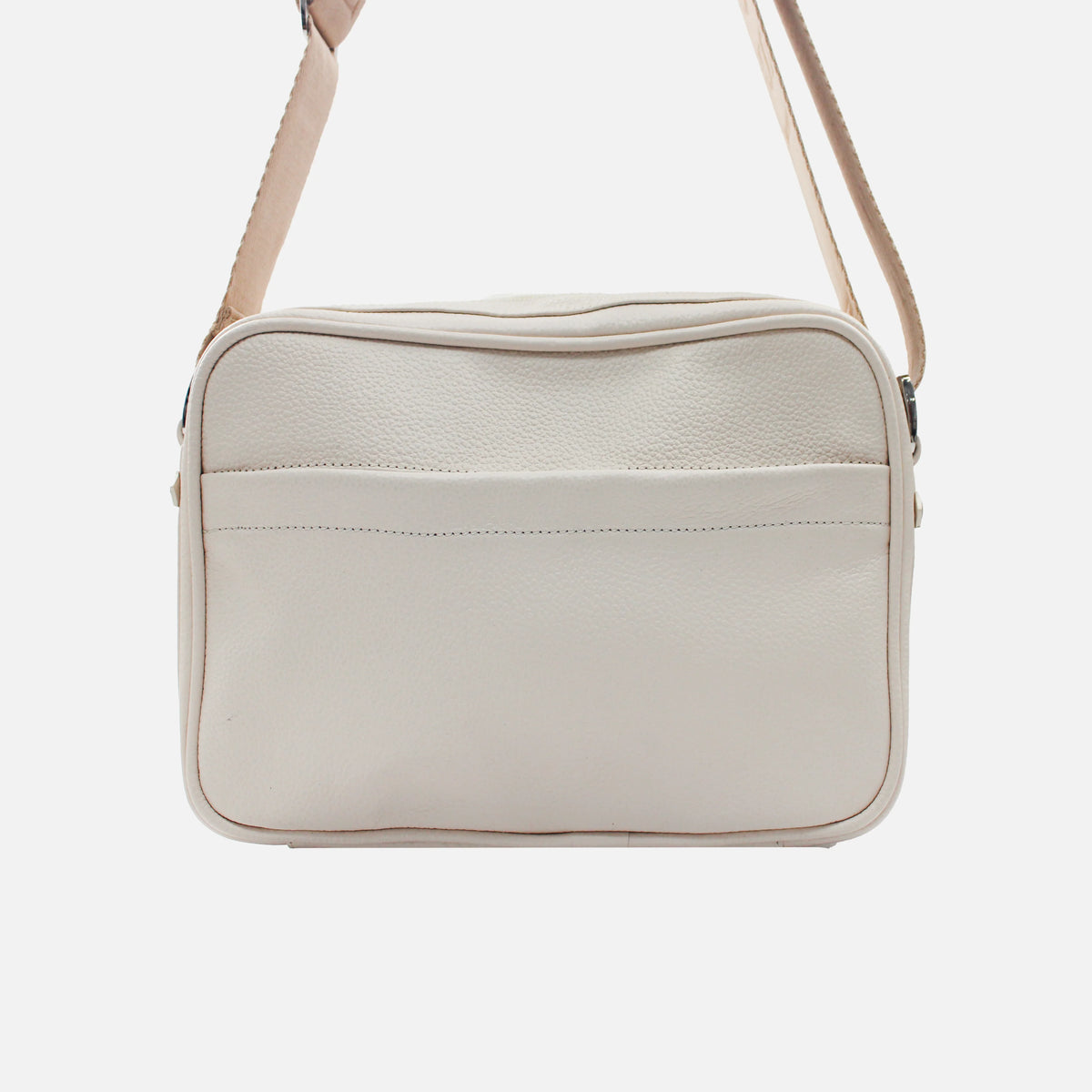 Bolso manos libres rubi de cuero para mujer - Hueso