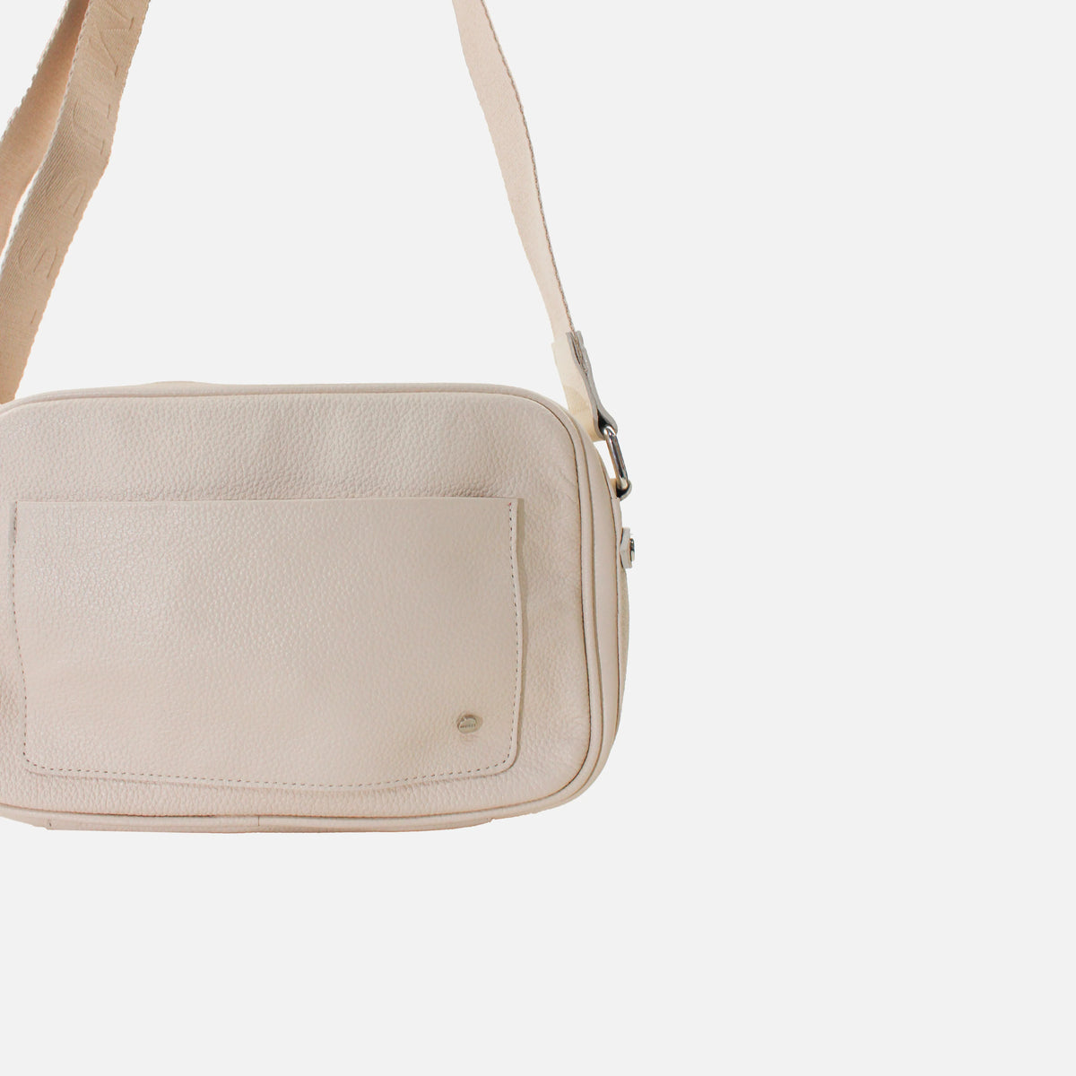 Bolso manos libres rubi de cuero para mujer - Hueso