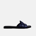 Sandalia plana glasgow de cuero para mujer - Azul