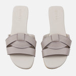 Sandalia plana glasgow de cuero para mujer - Taupe