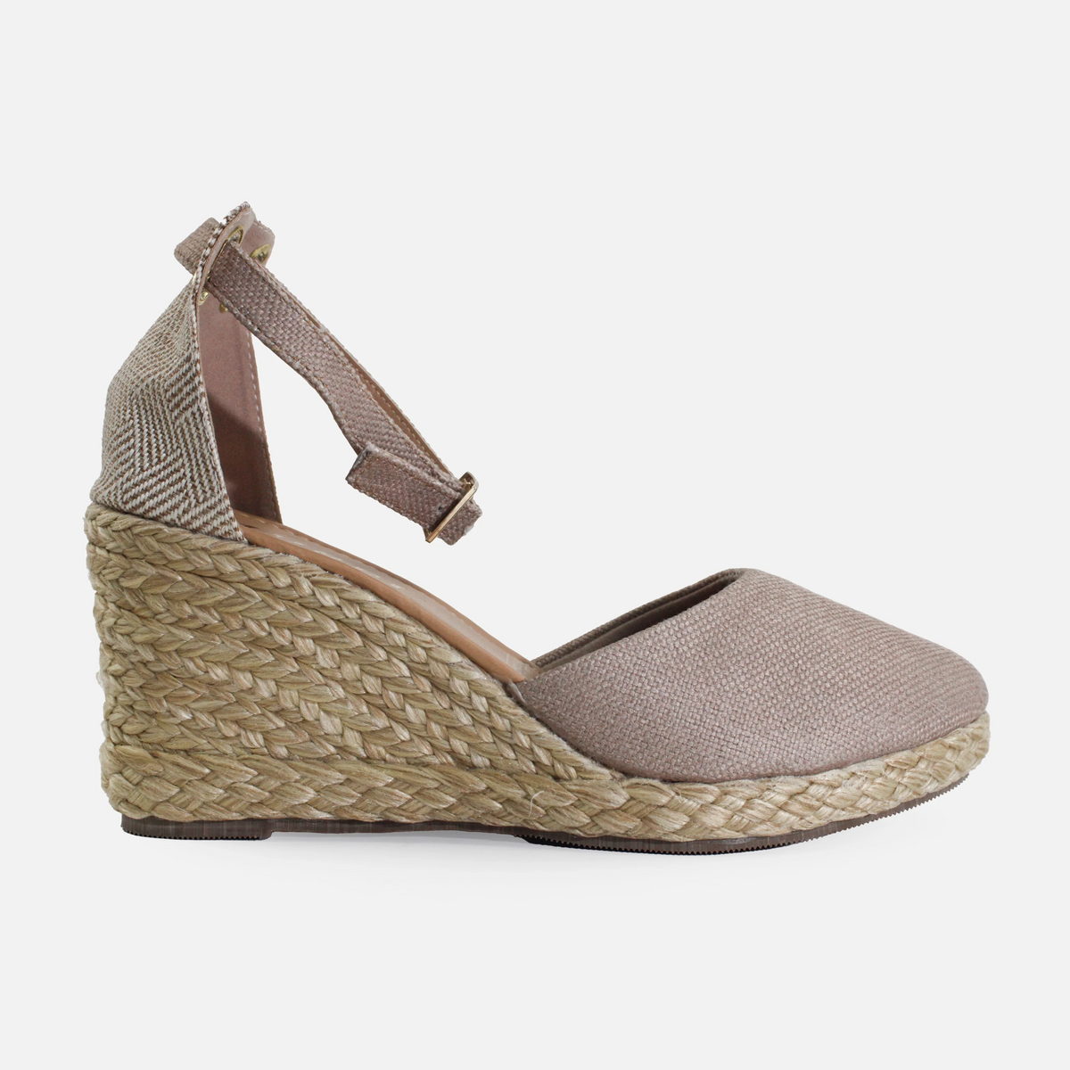 Sandalia plataforma vega de sintético para mujer - Almendra